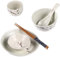 ULTECHNOVO 1Ensemble Vaisselle Céramique Japonaise Service de Table Complet Bol Assiette Tasse Plat Bâtonnets Design Blossom
