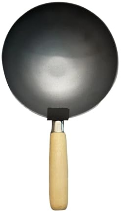 Ronyme Cuchara de Cemento con Mango Ergonómico de Acero Pala de Mortero para Yeso Cuchara para Estuco Herramienta para Albañiles Adecuada para Construcción R, Mango de madera
