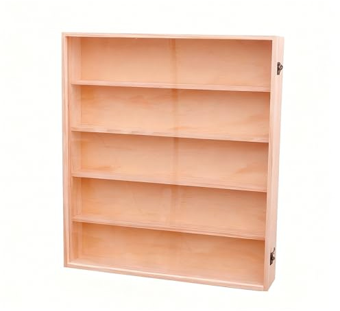 WECLMH Schaukasten, Holzregal Für Actionfiguren, Mehrstufiges Regal, Wandmontierte Vitrine Für Schlafzimmer, Wohnzimmer Und Büro(50x9x56cm)