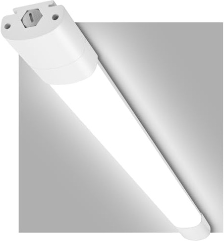 LEOEU Feuchtraumleuchte LED 120CM, 36W 4200LM Kellerlampe LED Röhre mit IP65 Wasserfest Lichtleiste, Deckenleuchte Flach für Büro Küche Keller Garage Lager Flur
