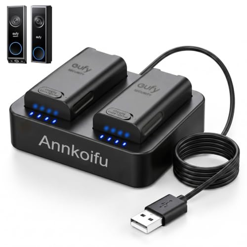 Battery Charger for Eufy Video Doorbell E340/C31, Dual Battery Charger Station for Eufy Doorbell Rechargeable Battery (Batteries NOT Included)