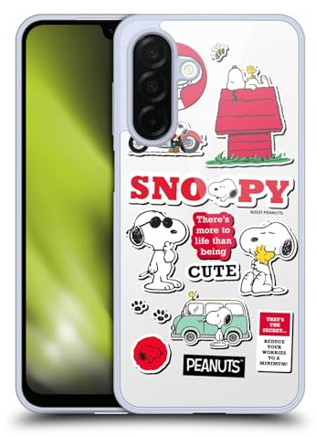 Head Case Designs Offizielle Peanuts Snoopy-Aufkleberdruck Trends Gel Handyhülle Hülle [Militärischer Schutzgrad] Kompatibel mit Samsung Galaxy A26 5G