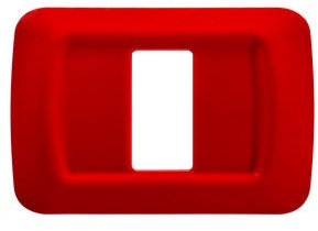 Gewiss top system - Placa 1 módulo rojo geranio top system