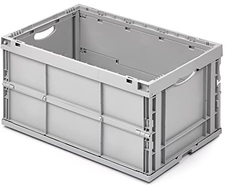 ALUTEC MÜNCHEN Faltbox aus Kunststoff (Inhalt 64 l, Außenmaße (LxBxH) 600 x 400 x 320 mm, lebensmittelecht, kälte- und hitzebeständig von -40° bis +80°C, Aufbewahrungskiste) 05100