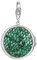 Esprit Damen-Charm 925 Sterling Silber rhodiniert Stoff Medaillon Green Xl S.ESCH91254B000