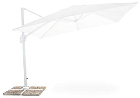 My_garden Senso Ombrellone a Braccio Retrattile, Bianco, 3 x 4 Metri