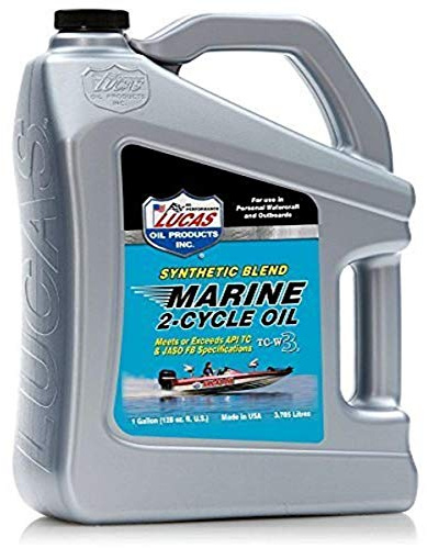 Lucas Oil 10861 Synthetic Blend TC-W3 2-Cycle Marine Oil - 1 Gallon
