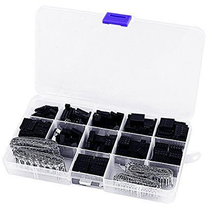UEETEK 620pcs Dupont Wire Jumper Crimp Cable Pin Connector Header Housing Kit