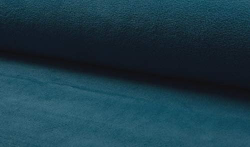 FABRICS-CITY PETROL POLARFLEECE FLEECE STOFF ANTIPILLING STOFFE, 4388(Petrol)