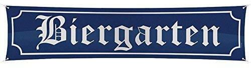 Banner Werbebanner - Biergarten - 1,8x0,4m - Spannband für Ihren Werbeauftritt/Bedruckt mit Ihrem Motiv - 30888