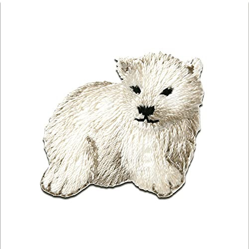 Catch the Patch Eisbär Tier - (Größe: 3,4 x 3 cm) – Aufbügler & Applikationen in verschiedenen Größen – Ideal für Kleidung, Schulranzen, Jeans & Rucksäcke