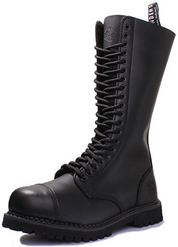 Grinders King CS Steel Toe 20 Eyelet Lace up Boot Black Size: 5 M US
