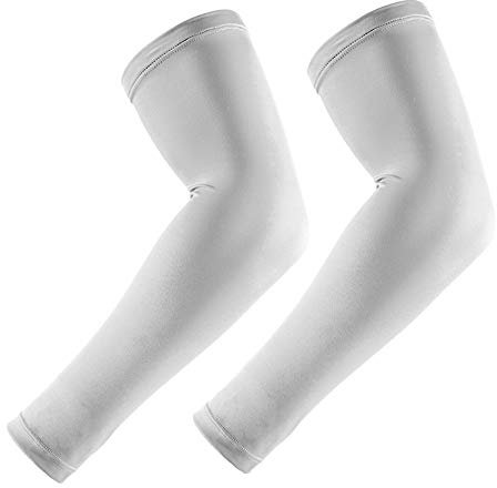 UV Schutz Sport Arm Hülsen, 1 Paar Unisex Kompressions Sonnenblock Arm Kühler / Hand Ellenbogen Schützende lange Armband für Outdoor-Running Fahren Reiten Basketball Wandern Golf Angeln Radfahren
