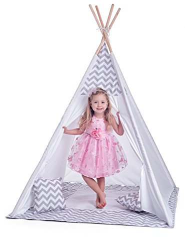 WOODY Teepee Tipi Kinder Tent aus Woodyland Kinderzelt Indianer