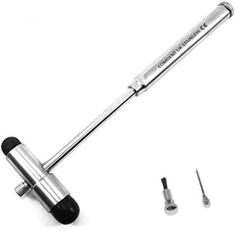 Comdent Babinsky Buck Hammer, Neurological Reflex Hammer 7 Diagnostic Examination, with Pin & Brush, Stainless steel