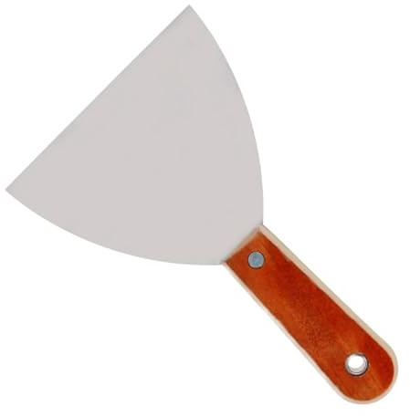 Utoolmart Putty Knife Scraper 5 Inch Carbon Steel Stiff Putty Knives with Wooden Handle for Taping Paint Wall Floor Tile