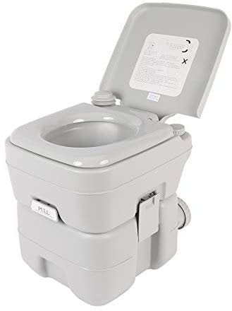 HIRAM Toilette Portatile 20L WC Chimico per Campeggio Viaggio Caravana WC Igienica Rimovibile per Bambini Anziani