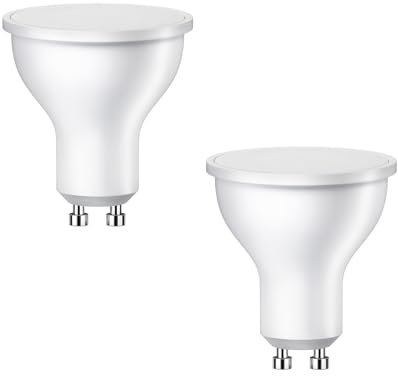 ledscom.de 2 Stück GU10 LED Leuchtmittel, PAR16, warmweiß (2700 K), 5 W, 450lm, 103°, matt