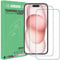 AOKUMA iphone 15/iphone 15 Pro Verre Trempé, [Lot de 2] Verre Trempé iphone 15/iphone 15 Pro [0.26mm] [Extrêmement résistant aux rayures] [Haute définition][Facile à installer] protections d'écran