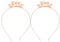 Lurrose 2pcs Team Bride Headband Rose Gold Wedding Bridal Tiara Womens Headbands Bride to Be Headband Bridesmaid Headpiece for Wedding Party