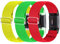 RockloookY Pack 3 Bracelet élastique compatible avec Bracelet Fitbit Charge 3/Bracelet Fitbit Charge 4, Sangle de remplacement de sport en nylon souple pour femmes hommes (rouge/vert/jaune)