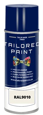 RAL 9010 Reinweiß Glanz Spraydose 2K Direktglanz Lack für Holz, Metall, Kunststoff, PVC, UPVC, Faszienplatten - Indoor & Outdoor