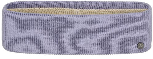 Lierys Mono Stirnband Damen/Herren 8 cm breit - Made in Germany - dreilagiges Strickband gefüttert mit Baumwolle - Rippstrick Ohrenwärmer 54-60 cm - Ohrenschutz Herbst/Winter flieder One Size