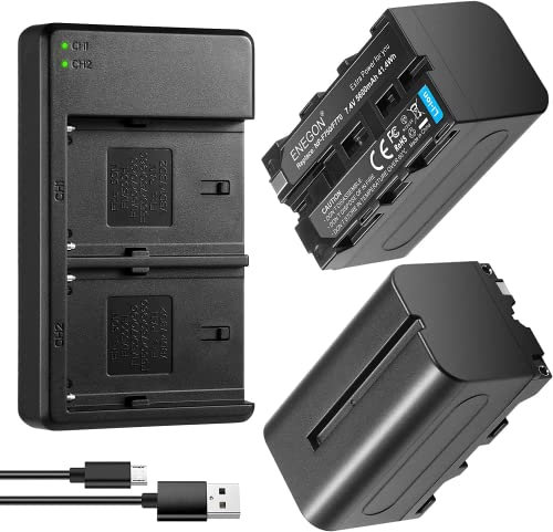 ENEGON NP-F750 Battery compatible with Sony NP-F550 NP-F570 NP-F750 NP-F770 NP-F930 NP-F950 NP-FM55H NP-FM500H NP-QM71 NP-QM91 NP-QM71D Cameras