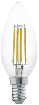 EGLO E14 LED Lampe, Glühbirne klassisch in Kerzenform, Leuchtmittel Kerze für Retro Beleuchtung, 4 Watt (entspricht 32 Watt), 350 Lumen, warmweiß, 2700 K, Edison Birne C35, Ø 3,5 cm