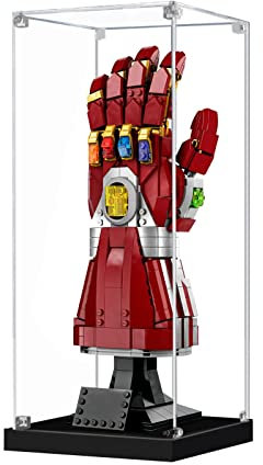 icuanuty Acrylic Display Case for Lego Nano Gauntlet 76223, Dustproof Display Box for Models Collectables (Only Case)