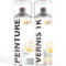 ipixline Kit Retouche Peinture Carrosserie Voiture - Bombe Aérosol Peinture Auto 400 ml, Vernis Brillant 1k 400 ml - Compatible avec Renault - Blanc Nacre QNC