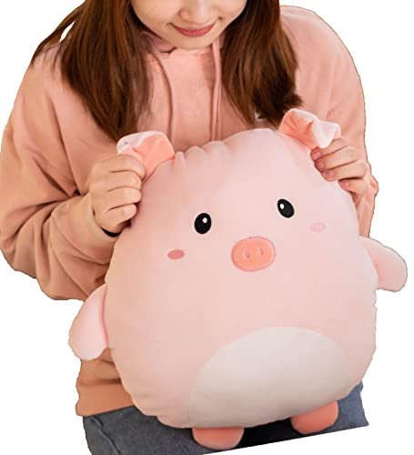 TONGSONG 40,6 cm kuscheliges, weiches Schweinchen-Plüschkissen, niedliches rosa Schwein, Stofftier, Schweine, Kinder, Stofftiere, Plüschtiere, Geschenk für Geburtstag, Valentinstag, Weihnachten