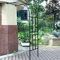 ESCOLL Schwarz Metall Rosenbogen Garten Halbbogen Rose Rankhilfe Breite 60cm 90cm 120cm 150cm 180cm 240cm Torbogen für Kletterpflanzen (Color : Schwarz, Size : W120XH240cm(3.9x7.9ft))