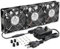 GDSTIME Grand flux d'air - 3 ventilateurs de 120 mm - 230 V - 220 V - AC - Ventilateur axial - Double roulement à billes - 120 mm x 38 mm - Ventilateur de refroidissement réglable 4 V - 12 V