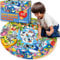 QUOKKA Giant Puzzle for Kids Ages 4-6 - 48 Piece Round Floor Puzzle for Toddlers 3-5 - Large Educational Animals Activity Game Toy for Boys and Girls Ages 2-4