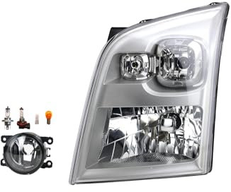 Johns, Scheinwerfer Halogen Front passend für Ford Transit 06 07/2006 - H4 Links Fahrer + Nebelscheinwerfer + Leuchtmittel