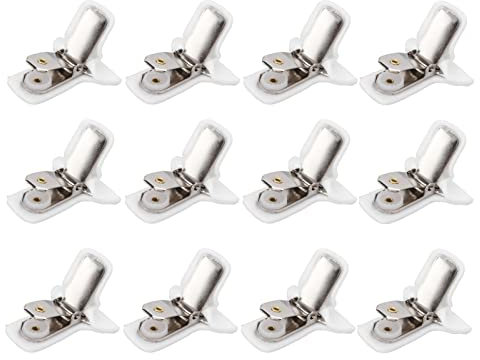Bettdeckenhalter, 12 Stück Bettdecken-Clips, weiß Gepolsterte Bettdecken-Clips, Steppdecken-Befestigungsclips, Bettlaken-Befestigungsclips, Bettdecken-Clips, Bettwäsche-Zubehör, um zu Verhindern,