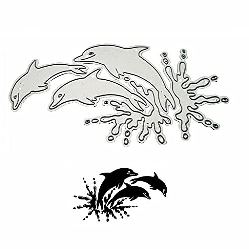Delfin-Metall-Stanzschablone für Bastelarbeiten, Scrapbooking, Alben, Papierkarten, Vorlage, Prägung, Basteln, Dekoration, Scrapbooking, Stanzformen