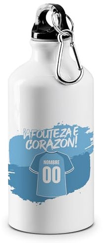 Botella Personalizada Fútbol Celta | Regalo Original para Aficionados del Fútbol | Regalo Camisetas Equipos Futbol | Regalo Niño/a Aluminio 500 ml (Celta)