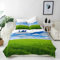 ANHOPE Grassland Bettwäsche Set 2 Teilig Natur Landschaft Grün Gras Bettbezug 135x200 cm + Kissenbezug 80x80 cm Weich Microfaser Bettbezüge mit Reißverschluss Ganzjahres Bettdeckenbezug Set