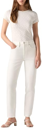 Levi's Women's 724 High Rise Straight Jeans, Cloud Dancer, 29W x 34L
