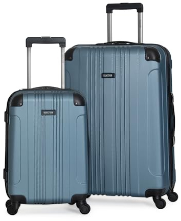 Kenneth Cole Reaction Out of Bounds Lightweight Hardshell 4-Wheel Spinner Luggage, Granite Blue, 2-Piece Set (20 & 28), Kenneth Cole Reaction Out of Bounds Lightweight Hardshell 4-Wheel Spinner