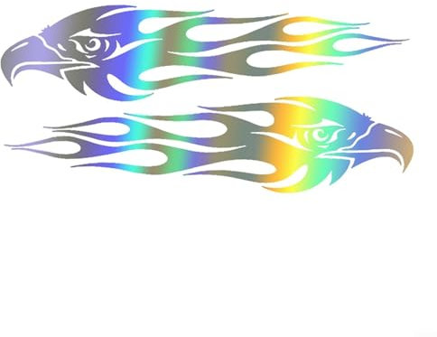 URPIZY 2 adesivi 3D per moto, adesivi per serbatoio moto, con aquila, decalcomania decorativa per SUV, moto (colorati)