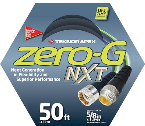 Teknor Apex zero-G NeverKink Kink-Free Durable Garden Hoses (zero-G NXT, 5/8 x 50')