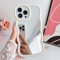 Tybiky Kompatibel mit iPhone 11 Pro Max Curly Wave Mirror Handyhülle Niedliche Lockige Wellen Rahmenform Spiegel Makeup Hülle Soft Silikon Stoßfest Schutzhülle für Lovely Style Frauen Mädchen,Weiß