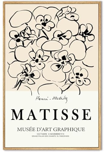 HKAHF AJWUQ Matisse Wandkunst Musee D'art Graphique, Leinwandbild, Matisse-Poster, Matisse-Fauvismus-Drucke, Matisse-Bild für Heimdekoration, 1 x 50 x 70 cm, ohne Rahmen