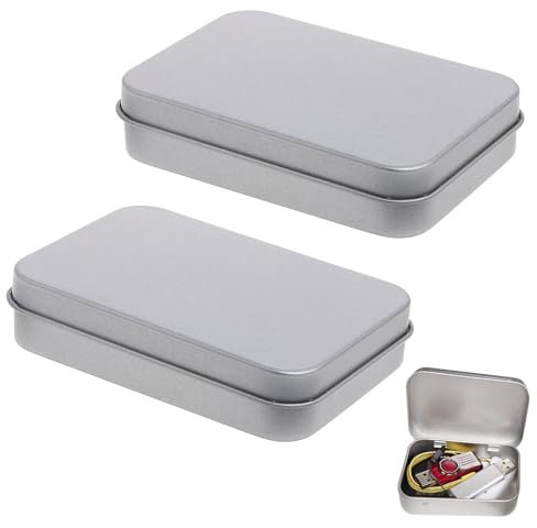 YUGUOLAN 2 Stück Blechdose Mit Deckel, Metallbox, Metalldosen Mit Deckel, Blechdosen Mit Deckel, Metalldose, Blechdosen Mit Deckel, Für DIY Gebrauch Zuhause Organizer