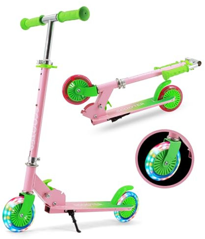 Y-RAIN Roller Kinder mit 3 Verstellbaren Höhen kinderroller für mit LED Räder Geschenke für 3-6 Jungen und Mädchen Erschwingliche Roller