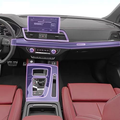 NQNFWCRJ Auto-Innen-Mittelkonsole, transparente TPU-Lack-Schutzfolie, Anti-Kratz-Aufkleber, LCD-Bildschirm, PPF-Folie, für Audi Q5 2021–2023