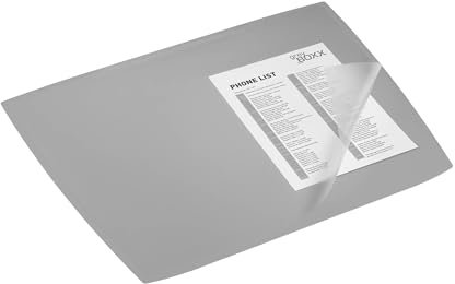 Durable Schreibunterlage ARTWORK 590x470 mm, Schreibtischunterlage mit transparenter Abdeckung PP, grau, 722110